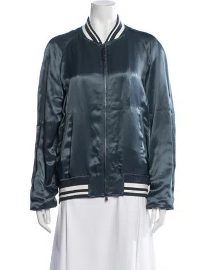 Pre-owned Louis Vuitton 2017 Bomber Jacket In Blue