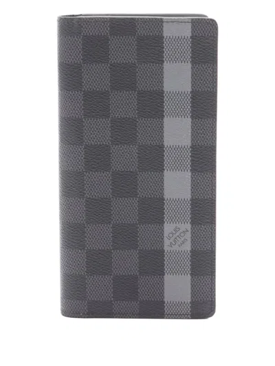 Pre-owned Louis Vuitton 2017 Brother Bi-fold Wallet In Black