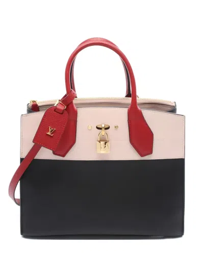Pre-owned Louis Vuitton 2017 City Steamer Mm Handbag In Black