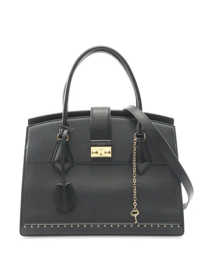 Pre-owned Louis Vuitton 2017 Cour Marly Mm Satchel In Black