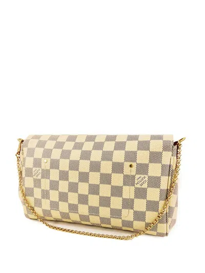 Pre-owned Louis Vuitton 2017 Damier Azur Favorite Mm Satchel In White