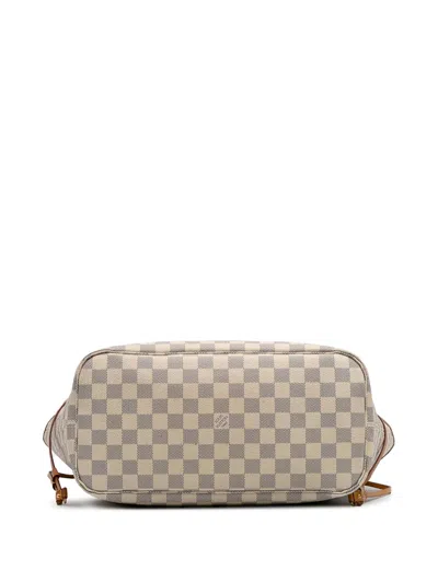 Pre-owned Louis Vuitton 2017 Damier Azur Neverfull Mm Tote Bag