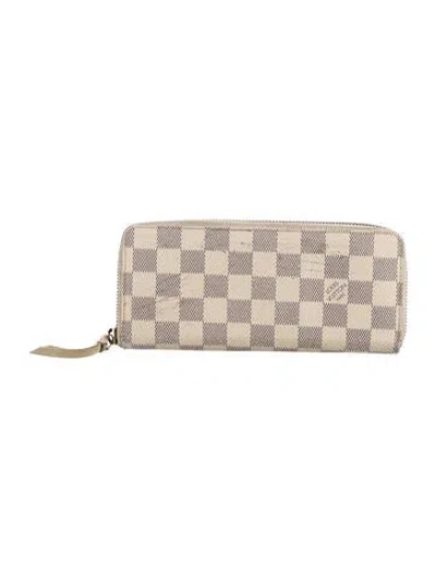 Pre-owned Louis Vuitton 2017 Damier Azur Pattern Clemence Wallet In Multi
