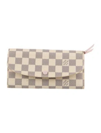 Pre-owned Louis Vuitton 2017 Damier Azur Pattern Insolite Wallet In Neutral