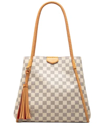 Pre-owned Louis Vuitton 2017 Damier Azur Propriano Tote Bag In White