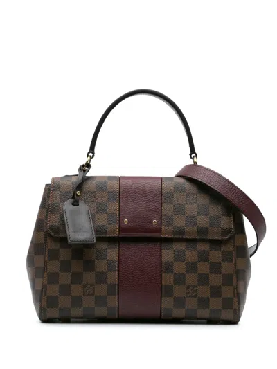 Pre-owned Louis Vuitton 2017 Damier Ebene Bond Street Satchel In Brown