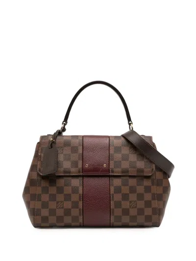 Pre-owned Louis Vuitton 2017 Damier Ebene Bond Street Satchel In Brown