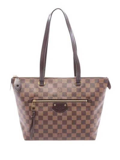 Pre-owned Louis Vuitton 2017 Damier Ebene Iena Pm Tote Bag In Brown