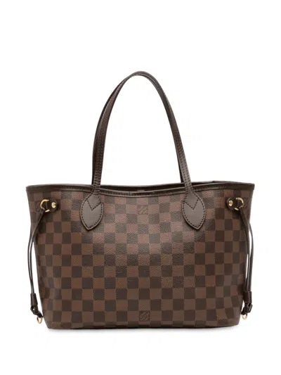 Pre-owned Louis Vuitton 2017 Damier Ebene Neverfull Pm Tote Bag In Brown