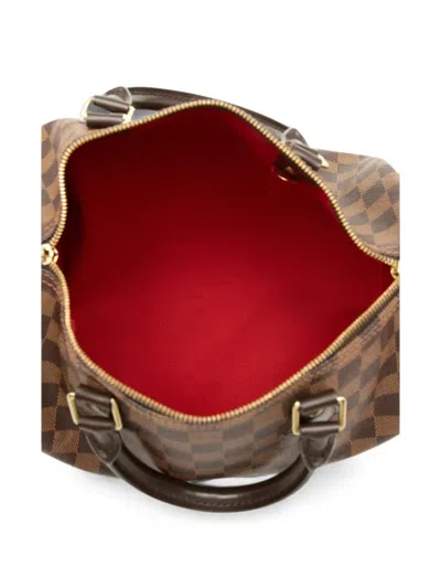 Pre-owned Louis Vuitton 2017 Damier Ebene Speedy Bandouliere 30 Satchel In Brown
