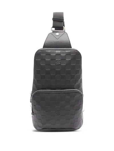 Pre-owned Louis Vuitton 2017 Damier Graphite Avenue Sling Crossbody Bag In Black