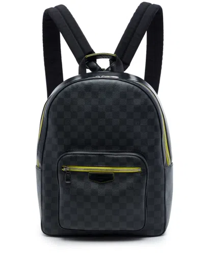 Pre-owned Louis Vuitton 2017 Damier Graphite Josh Backpack In Black
