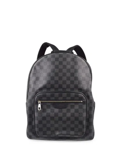 Pre-owned Louis Vuitton 2017 Damier Graphite Josh Backpack In Grey