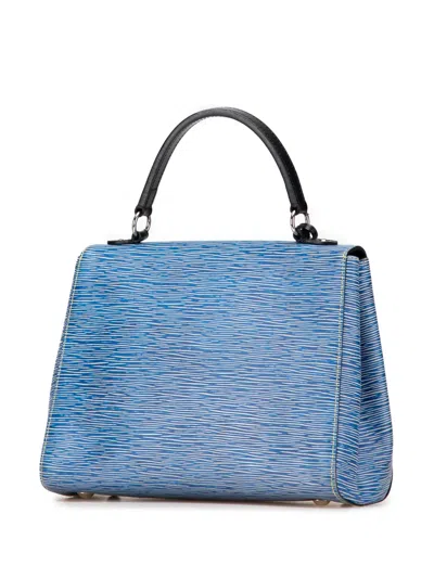 Pre-owned Louis Vuitton 2017 Epi Denim Cluny Mm Satchel In Blue