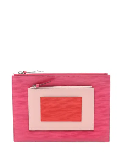 Pre-owned Louis Vuitton 2017 Epi Leather Pouch In Pink