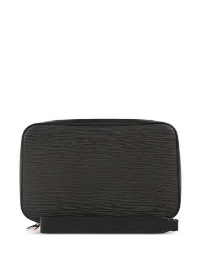 Pre-owned Louis Vuitton 2017 Epi Leather Wallet In Black