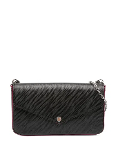 Pre-owned Louis Vuitton 2017 Epi Pochette Felicie Crossbody Bag In Black