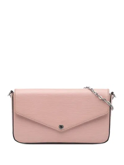 Pre-owned Louis Vuitton 2017 Epi Pochette Felicie Crossbody Bag In Pink