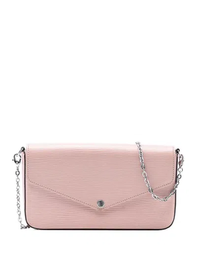 Pre-owned Louis Vuitton 2017 Epi Pochette Felicie Crossbody Bag In Pink