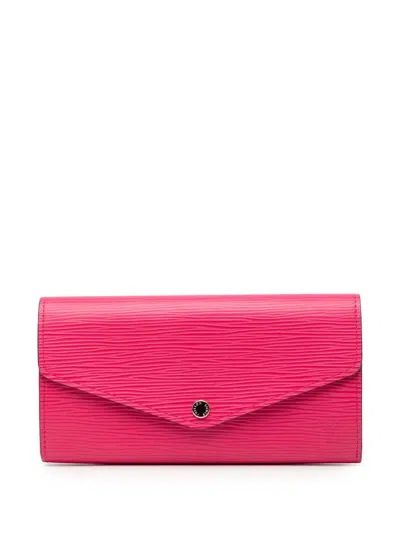 Pre-owned Louis Vuitton 2017 Epi Sarah Wallet Long Wallets In Pink