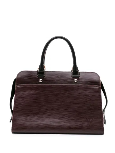 Pre-owned Louis Vuitton 2017 Epi Vaneau Mm Satchel In Brown