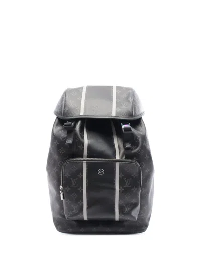 Pre-owned Louis Vuitton 2017 Fragment Monogram Eclipse Flash Zack Backpack In Black