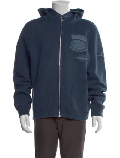 Pre-owned Louis Vuitton 2017 Graphic Print Hoodie In Blue