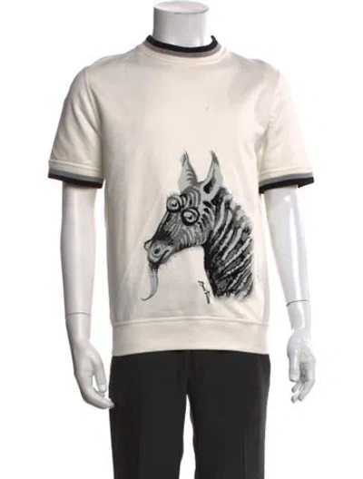 Pre-owned Louis Vuitton 2017 Graphic Print T-shirt In White