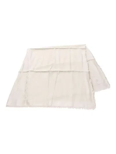 Pre-owned Louis Vuitton 2017 Greige Stall Monogram Fringed Scarf In Neutral