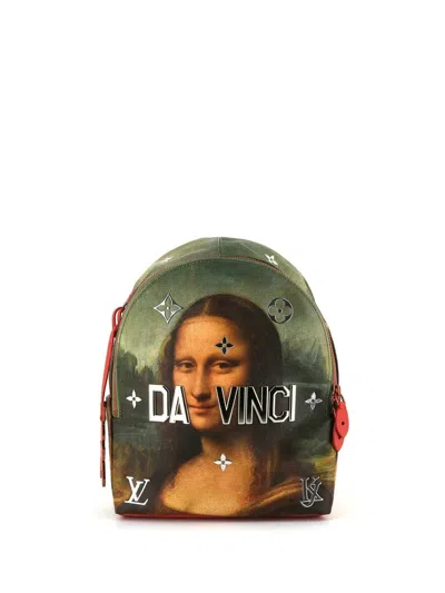 Pre-owned Louis Vuitton 2017  Jeff Koons Mona Lisa Backpack In 绿色