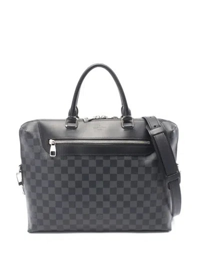 Pre-owned Louis Vuitton 2017 Jules Two-way Briefcase In Black