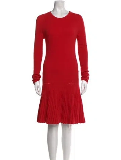 Pre-owned Louis Vuitton 2017 Knee-length Dress In Red