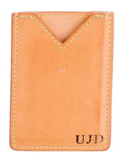Pre-owned Louis Vuitton 2017 Leather Card Case In Neutral