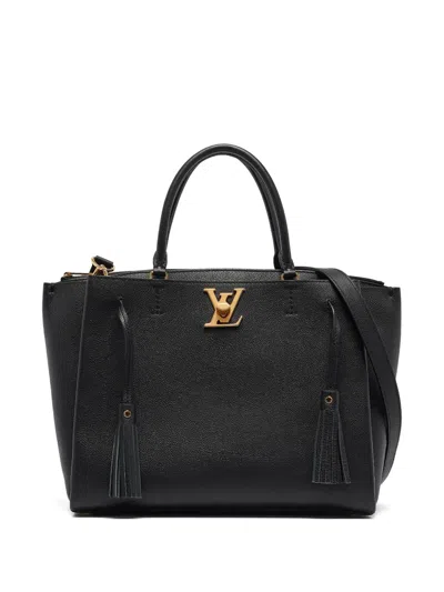 Pre-owned Louis Vuitton 2017 Lockme Leather Tote Bag In Black