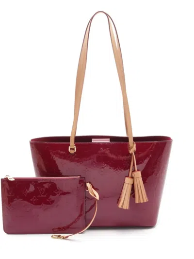 Pre-owned Louis Vuitton 2017 Long Beach Tote Bag In Red
