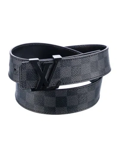 Pre-owned Louis Vuitton 2017 Lv Initiales Waist Belt In Gray