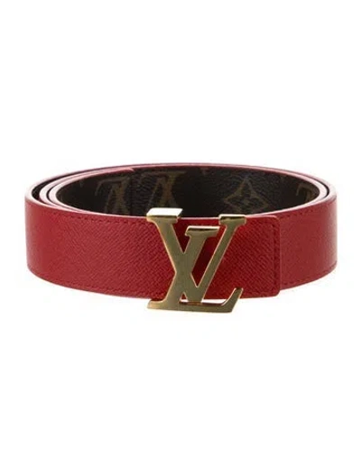 Pre-owned Louis Vuitton 2017 Lv Monogram Belt In Red