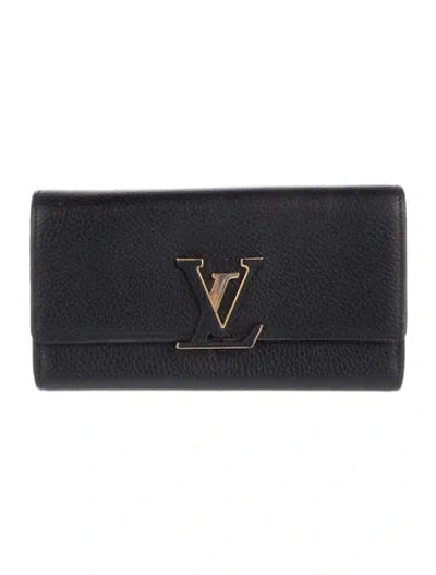 Pre-owned Louis Vuitton 2017 Lv Monogram Continental Wallet In Black
