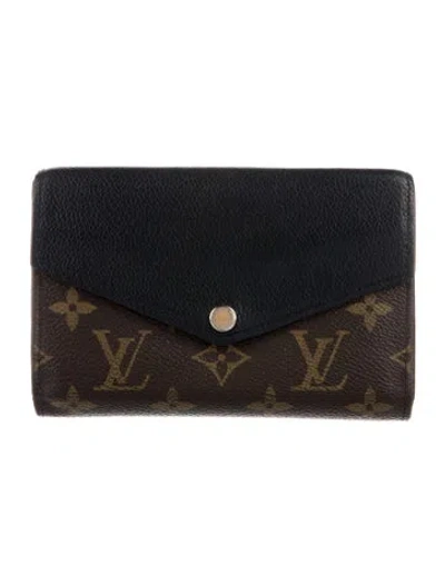 Pre-owned Louis Vuitton 2017 Lv Monogram Pallas Compact Wallet In Brown