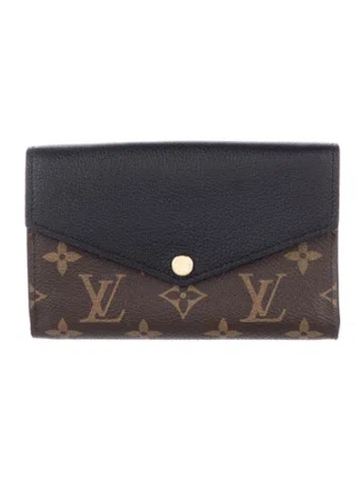 Pre-owned Louis Vuitton 2017 Lv Monogram Pallas Compact Wallet In Brown