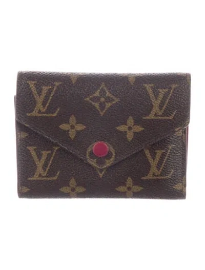 Pre-owned Louis Vuitton 2017 Lv Monogram Victorine Wallet In Brown