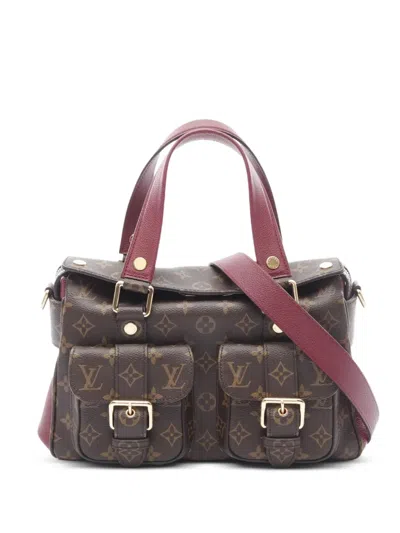 Pre-owned Louis Vuitton 2017 Manhattan Monogram Handbag In Brown