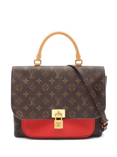 Pre-owned Louis Vuitton 2017 Marignan Two-way Handbag In Brown