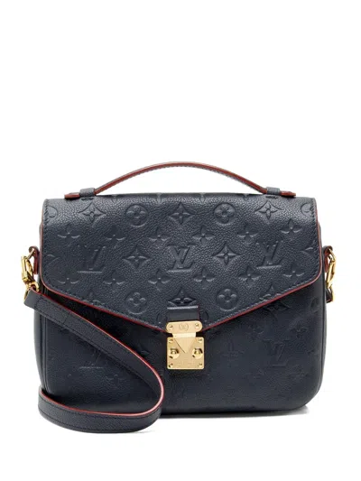 Pre-owned Louis Vuitton 2017 Metis Monogram Tote Bag In Blue