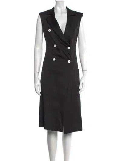 Pre-owned Louis Vuitton 2017 Midi Length Dress In Black