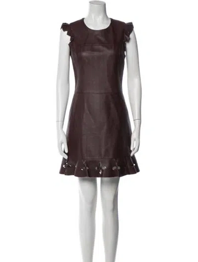 Pre-owned Louis Vuitton 2017 Mini Dress In Burgundy