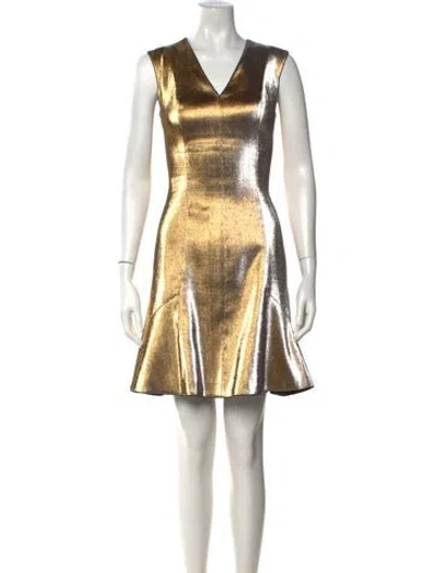 Pre-owned Louis Vuitton 2017 Mini Dress In Gold