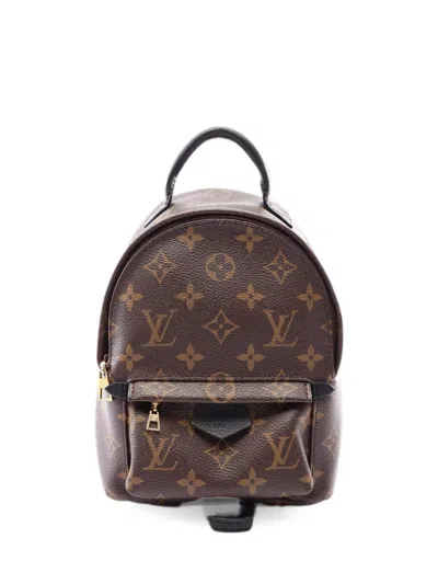 Pre-owned Louis Vuitton 2017 Mini Palm Springs Monogram Backpack In Brown