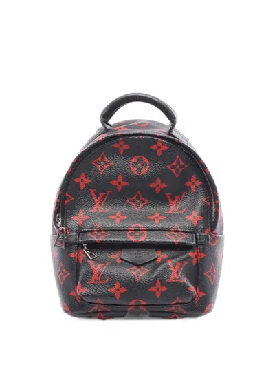 Pre-owned Louis Vuitton 2017 Mini Palm Springs Monogram Infrarouge Backpack In Black