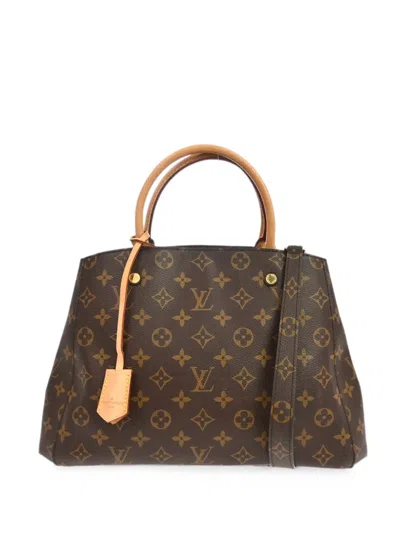 Louis Vuitton 2017 몽테뉴 Mm 모노그램 토트 백 In Brown